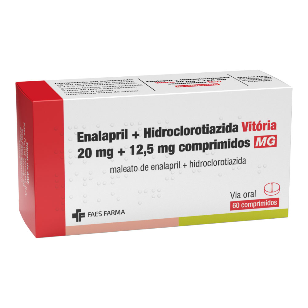 Enalapril + Hidroclorotiazida 20 mg 12,5 mg