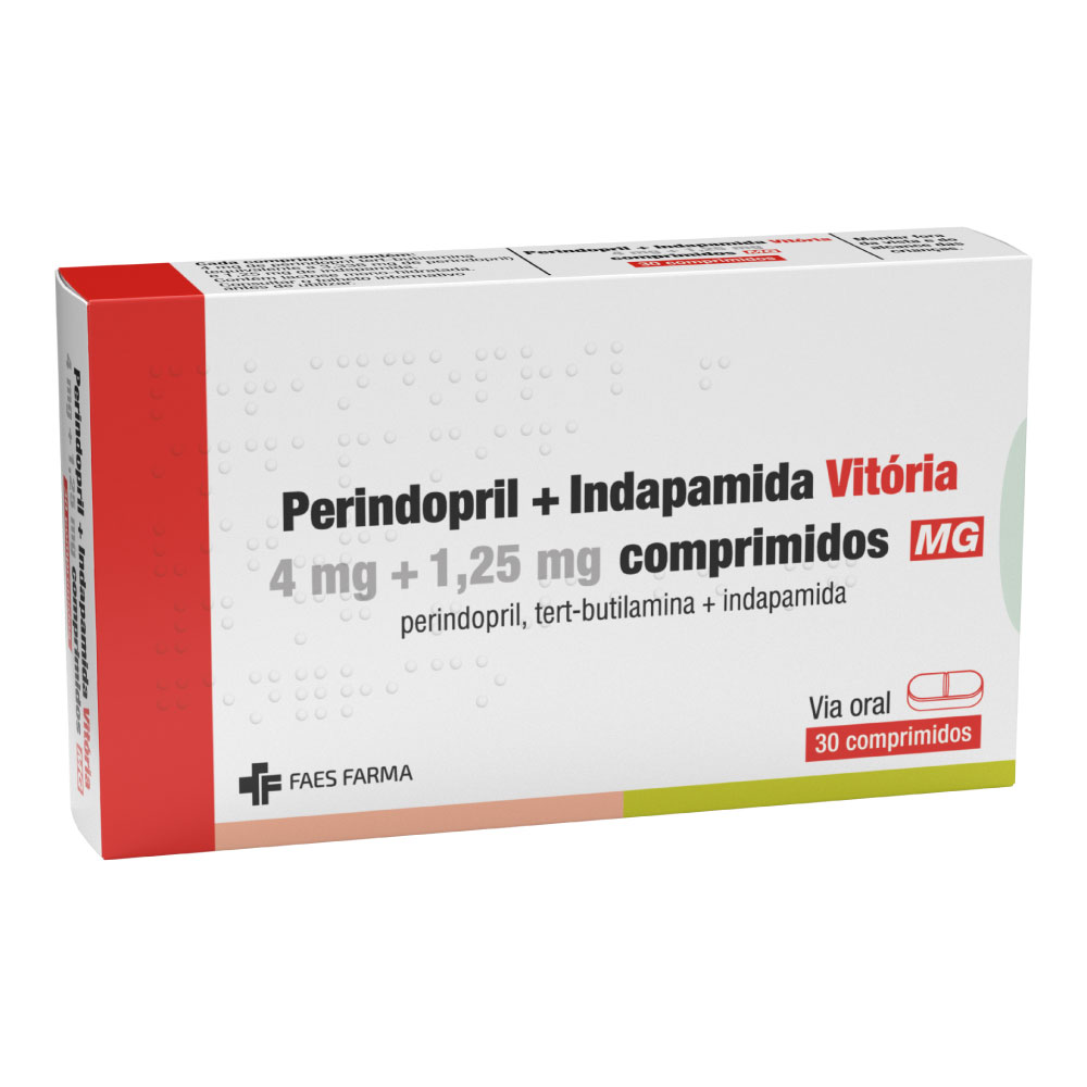 Perindopril + Indapamida 4 mg + 1,25 mg