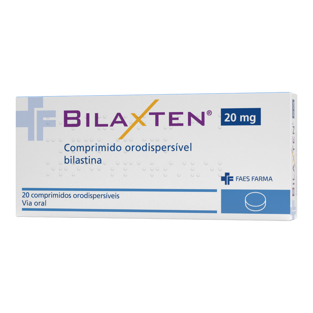 Bilaxten 20 mg comprimidos orodispersivel embalagem