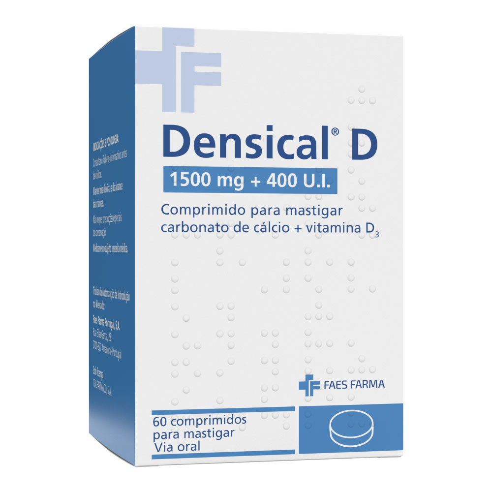 Densical D 1500 mg + 400 UI comprimido para mastigar